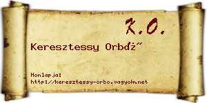 Keresztessy Orbó névjegykártya